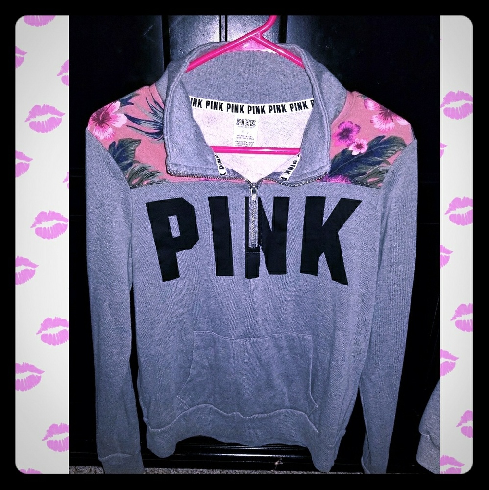 ☆ VS PINK HALF-ZIP SWEATER! ☆ LIKE NEW